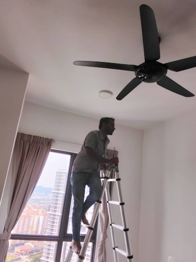 Ceiling fan installation