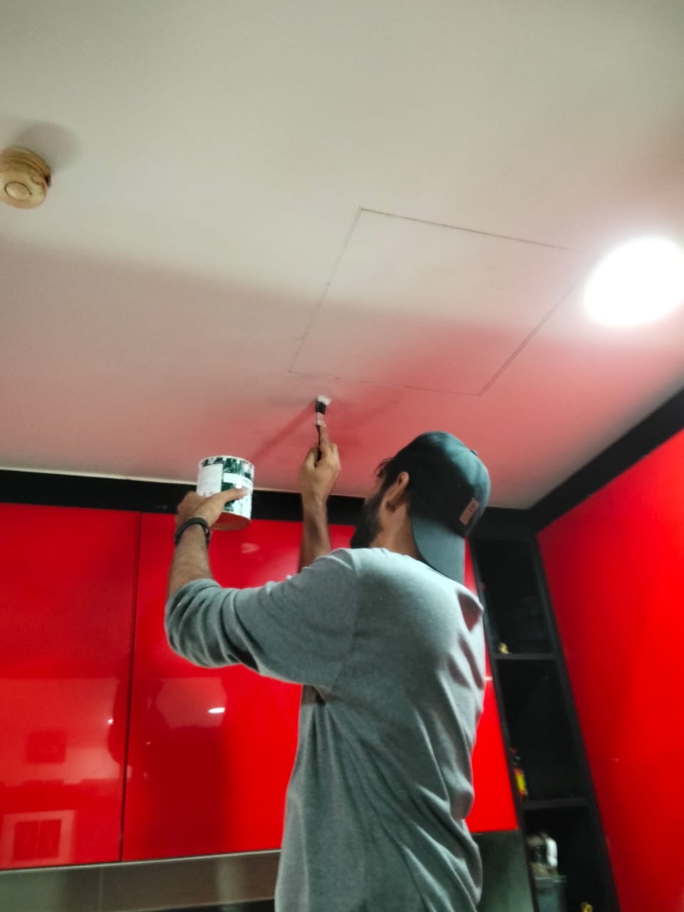 Ceiling patch and repaint after leak repair