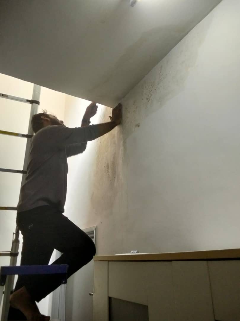 High wall damp repair